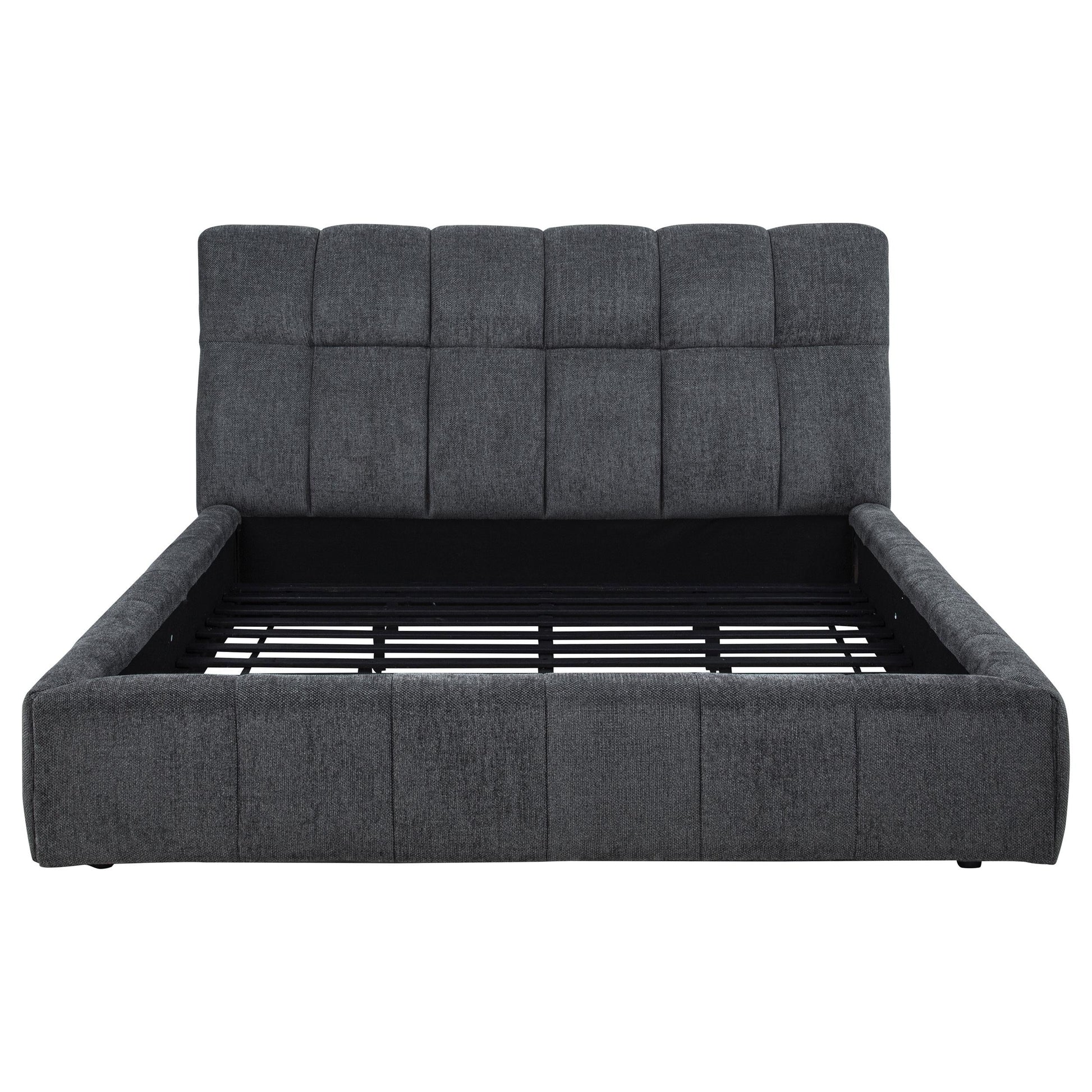 Nollet E King Bed - Grey