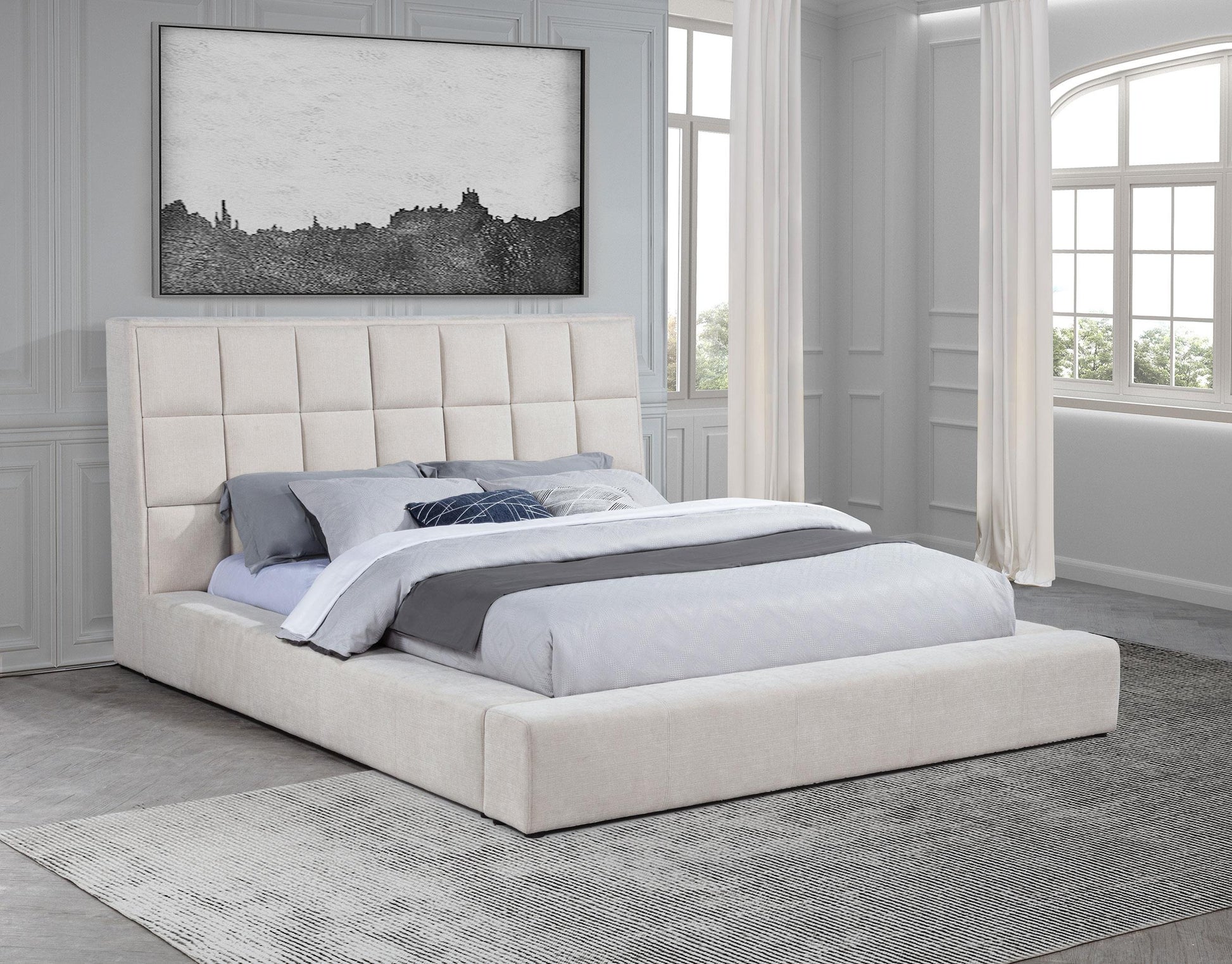 Dreux Queen Bed - Cream