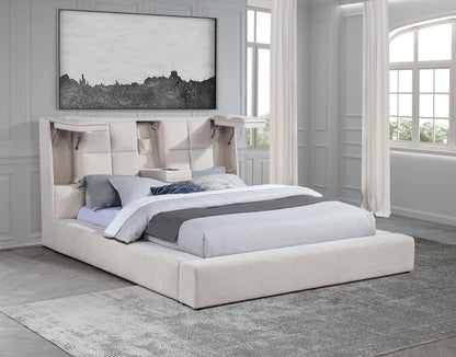 Dreux Queen Bed - Cream