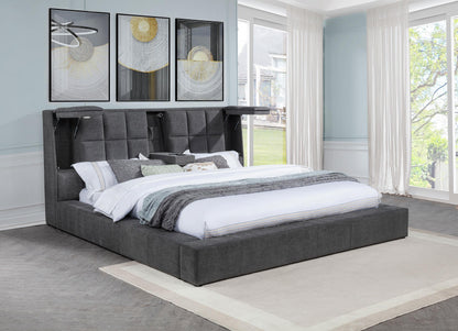 Dreux E King Bed - Grey