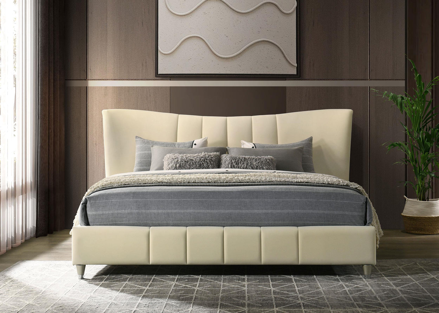 Evelyn Bed in Ivory