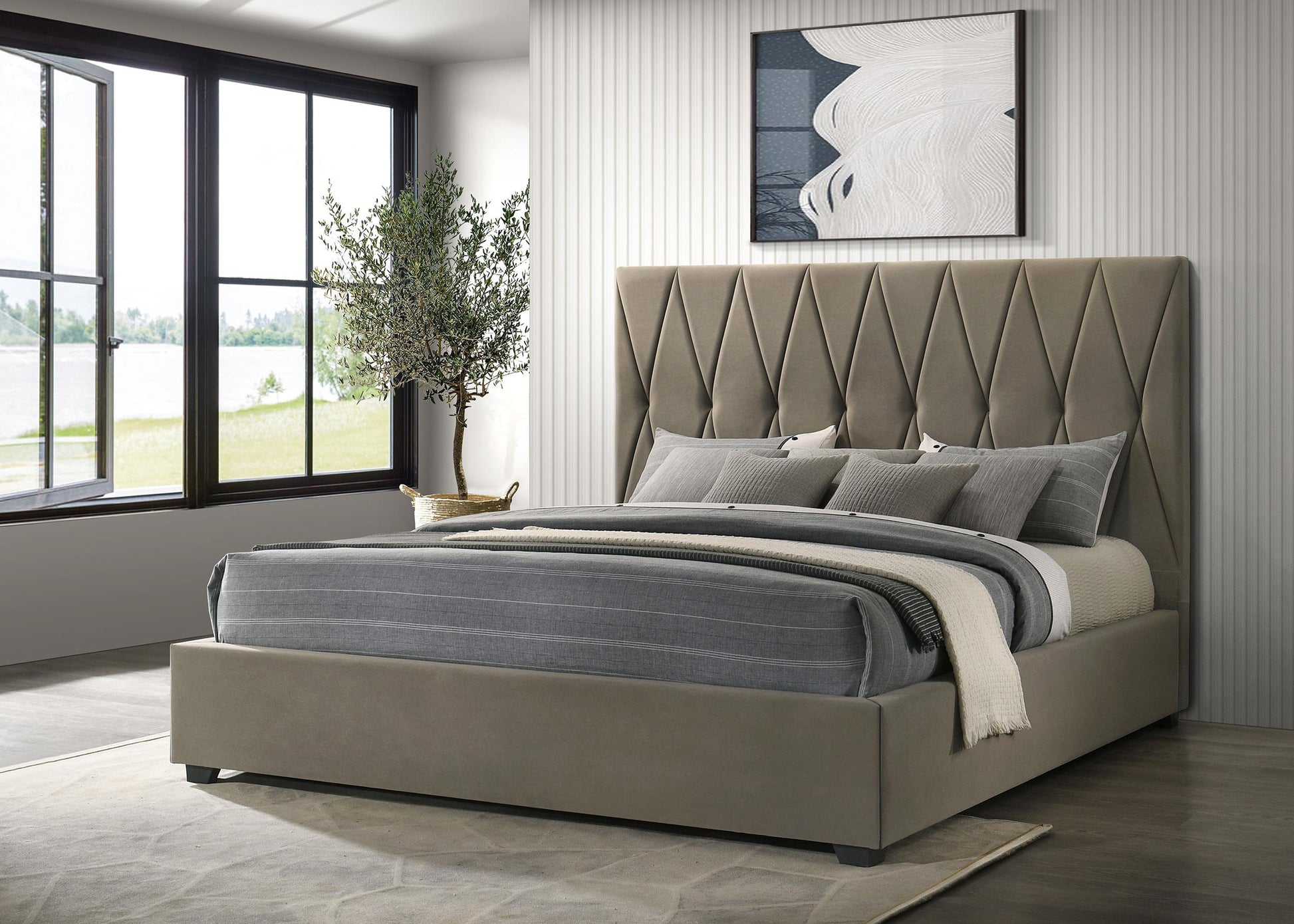 Delsea Bed in Light Brown