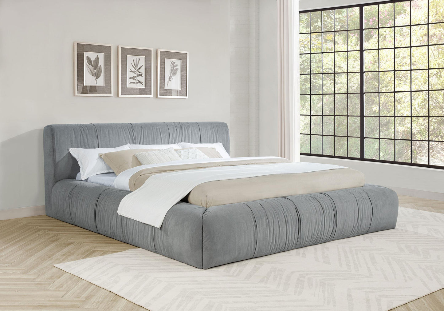 Wilshire Bed in Grey