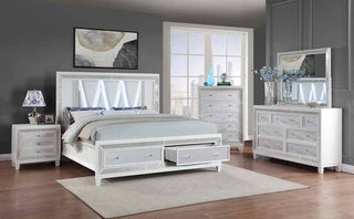 B777 White Bedroom Set
