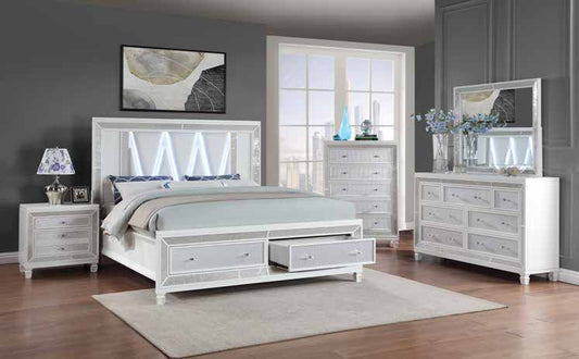 B777 White Bedroom Set