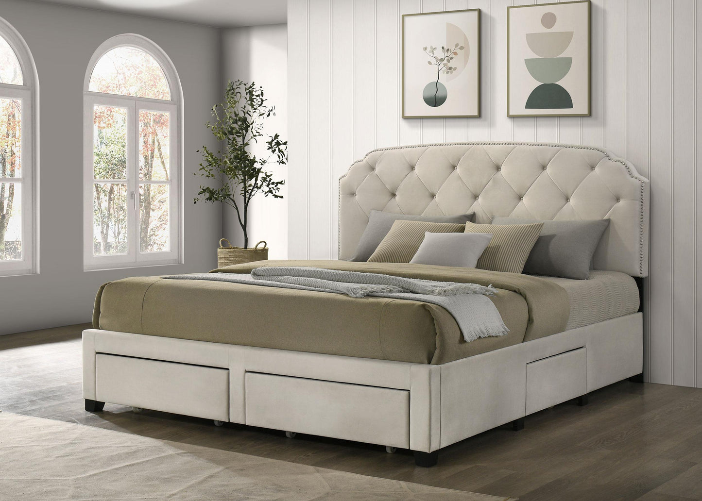 Marianna Bed in Cream
