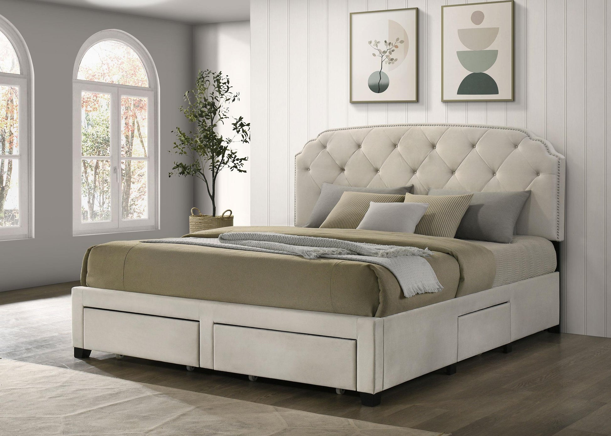 Marianna Bed in Cream