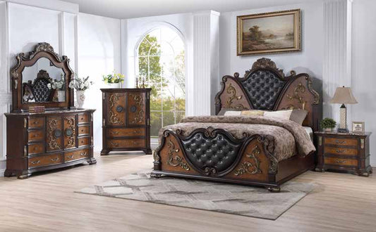 B900 Pecan/Burl Bedroom Set