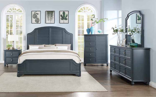 11034 81” Country Blue Bedroom Set