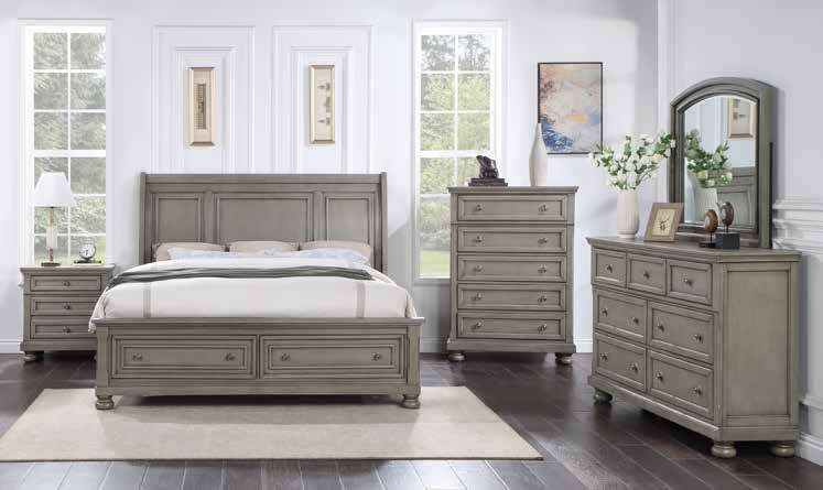 B2916 83” Country Grey Bedroom Set 68”