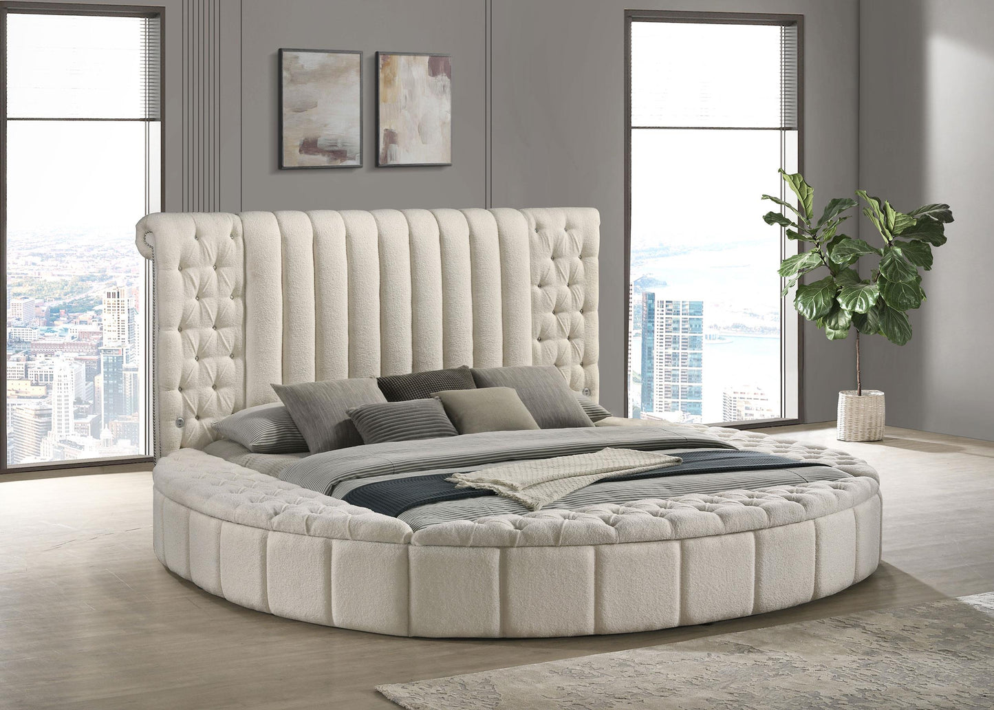 Sonya Bed in Ivory