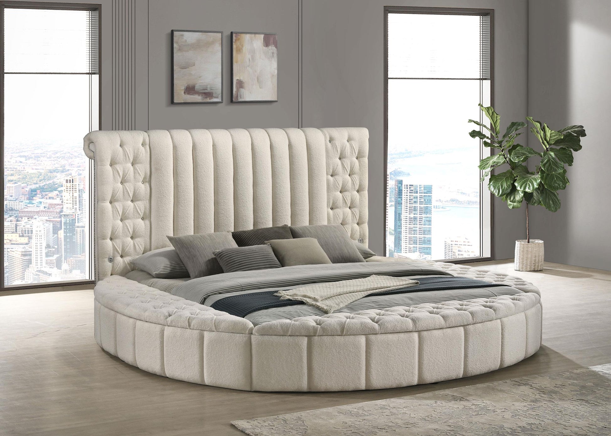 Sonya Bed in Ivory