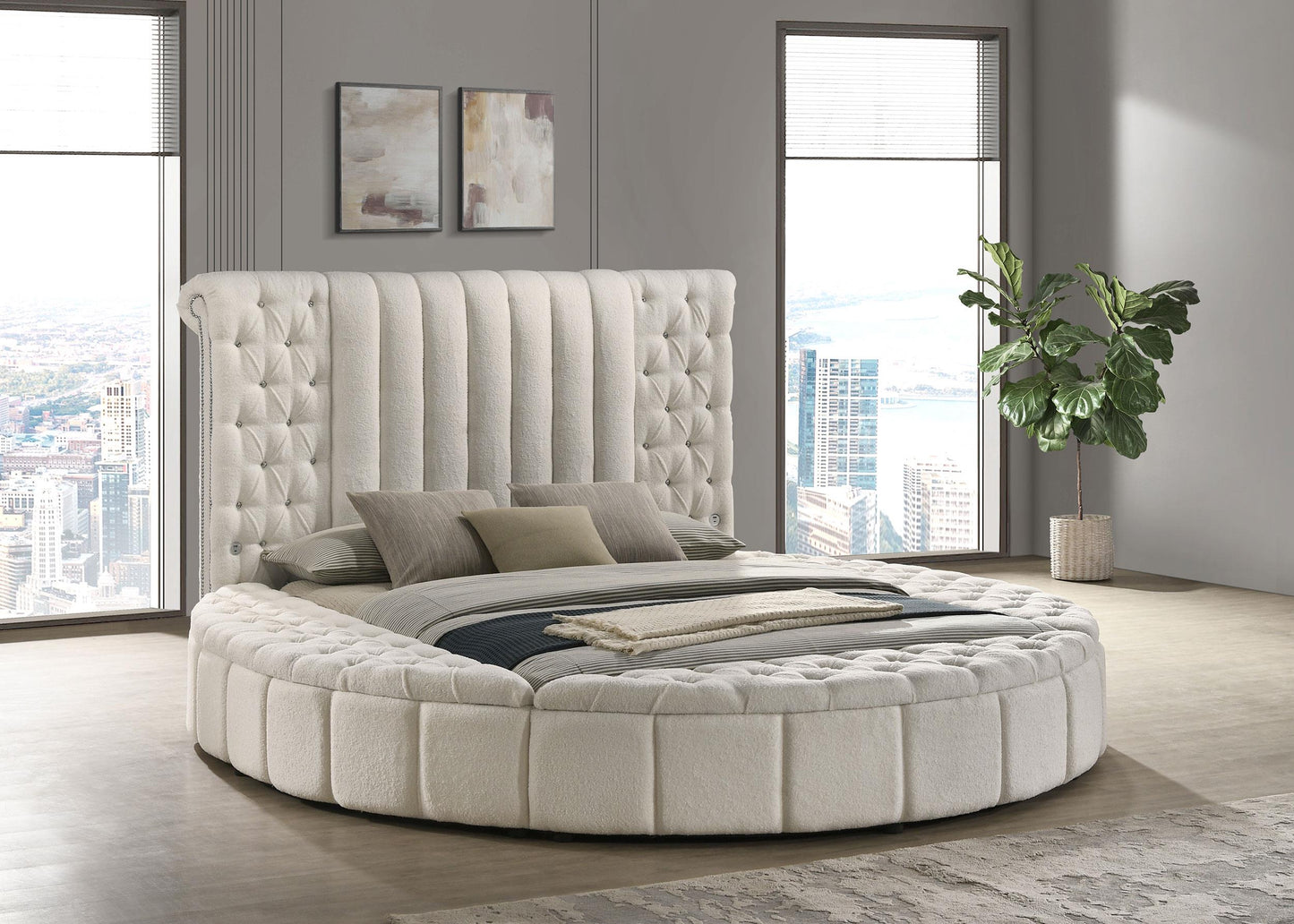 Sonya Bed in Ivory