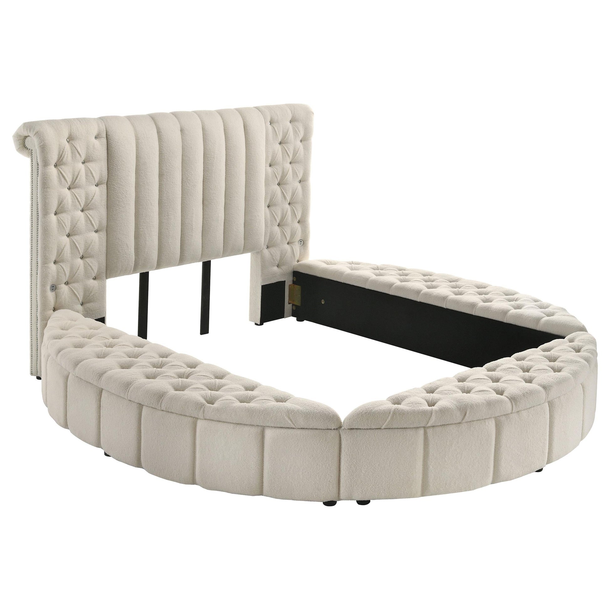 Sonya Bed in Ivory