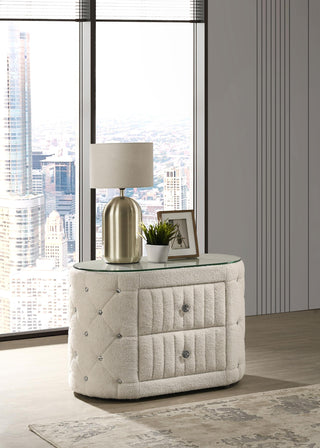 Sonya Nightstand in Ivory - Coaster Furniture
