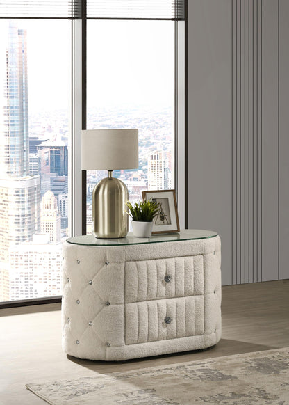 Sonya Nightstand in Ivory - Coaster Furniture