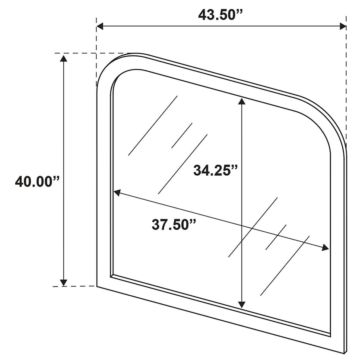 Sonya Dresser Mirror in Ivory - Coaster Furniture