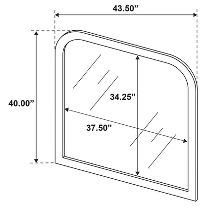 Sonya Dresser Mirror in Ivory - Coaster Furniture