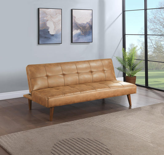 Jenson Sofa Bed in Saddle Brown - Coaster Furniture