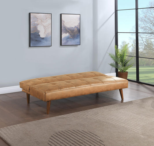 Jenson Sofa Bed in Saddle Brown - Coaster Furniture