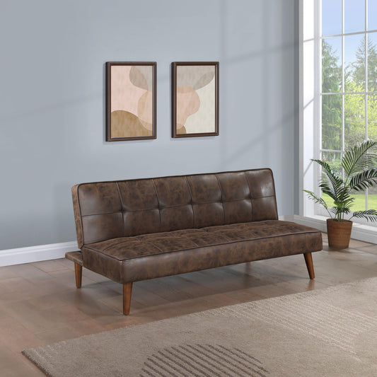 Jenson Sofa Bed in Saddle Brown - Coaster Furniture