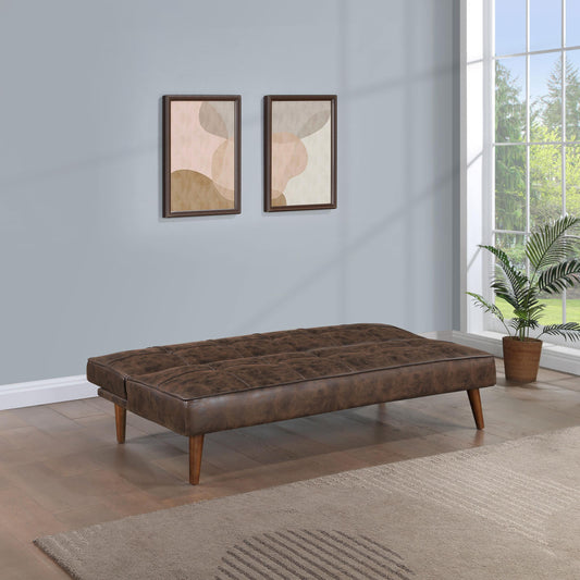Jenson Sofa Bed in Saddle Brown - Coaster Furniture