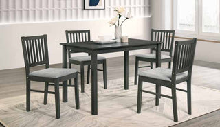 D016 Grey Table and 4 Chairs Dining Set