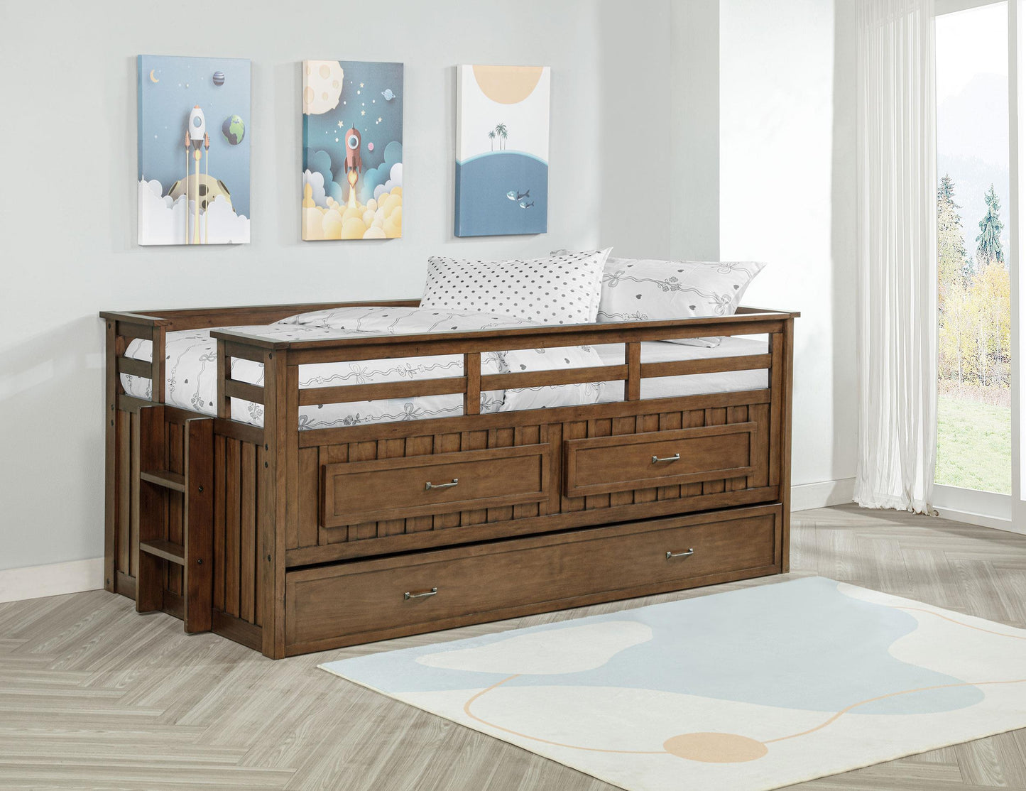 Carlsbad Twin Bed - Medium Brown