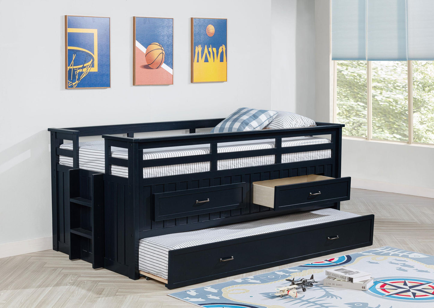 Carlsbad Twin Bed - Navy Blue