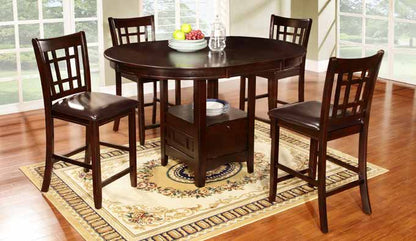 D120 Espresso Finish Counter Height Dining Set