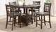 D122 Washed Grey Oak Counter Height Table Dining Set