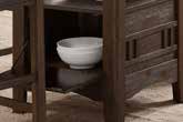 D122 Washed Grey Oak Counter Height Table Dining Set