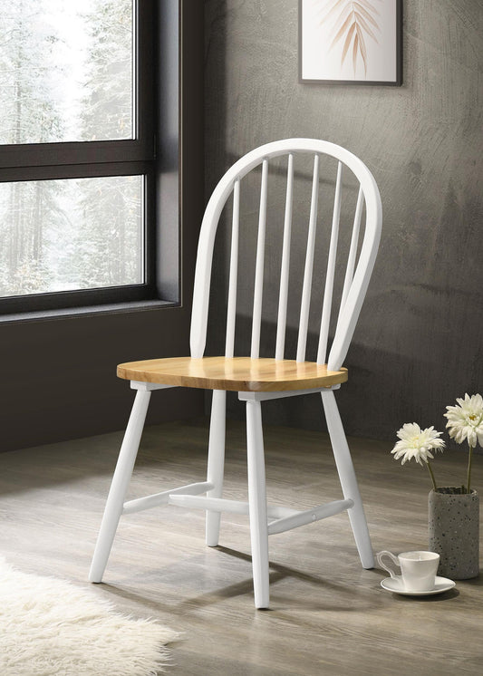 Cinder Side Chair in White - Coaster Furniture