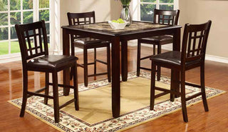 D125 Espresso Finish Counter Height Dining Set