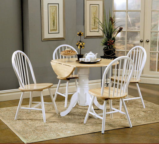 Allison 5-Piece Dining Set in White - Coaster Furniture