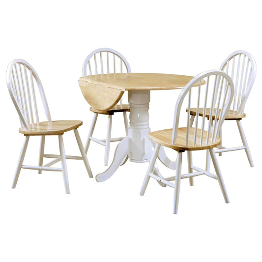 Allison 5-Piece Dining Set in White - Coaster Furniture