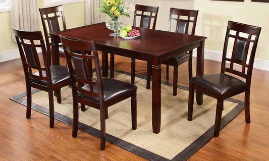 D220-7 Dark Cherry Finish Dining Set Dining Set