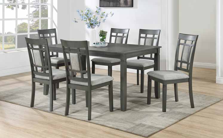 D222 7-PC Dinette Set Table & 6 Chairs Dining Set