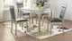 D234-5 Silver Shimmer Finish Dining Set Dining Set