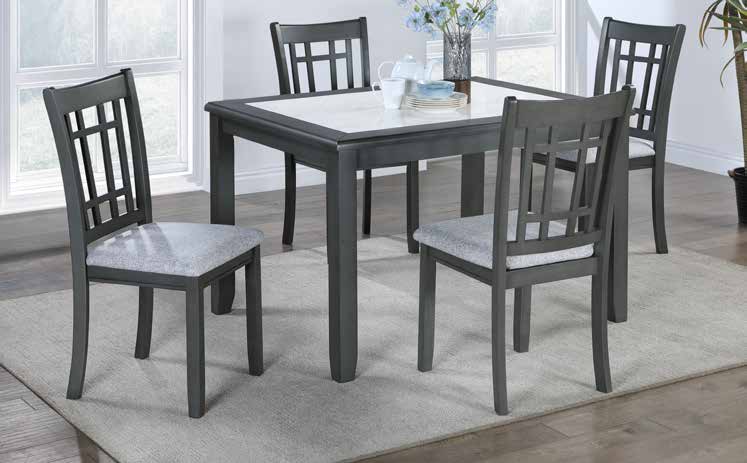 D256 5-PC Dinette Set Table & 4 Chairs Dining Set