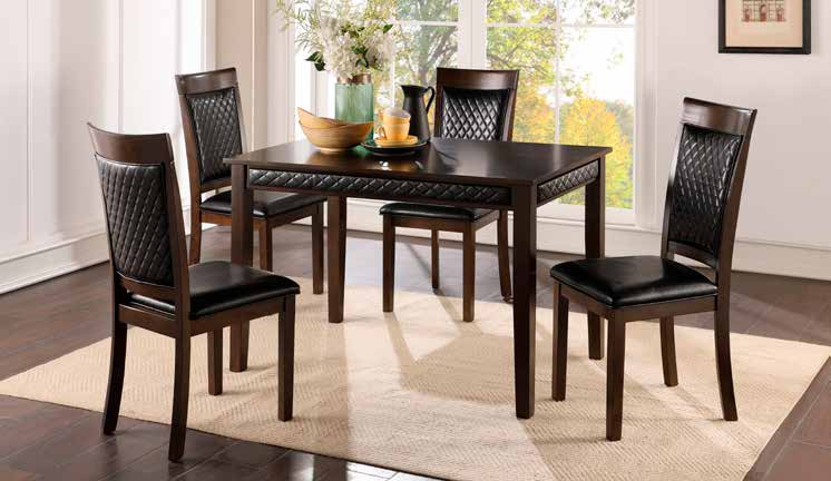 D267 5 PC Dinette Set Table & 4 Chairs Dining Set