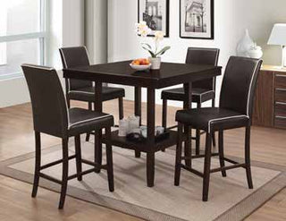 D1485 Multi Color 4 Pack 1 Grey PU With Cream Dining Set