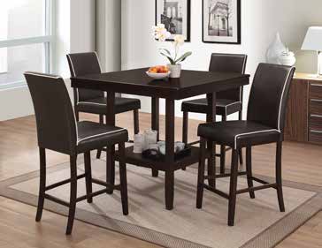 D1485 Multi Color 4 Pack 1 Grey PU With Cream Dining Set