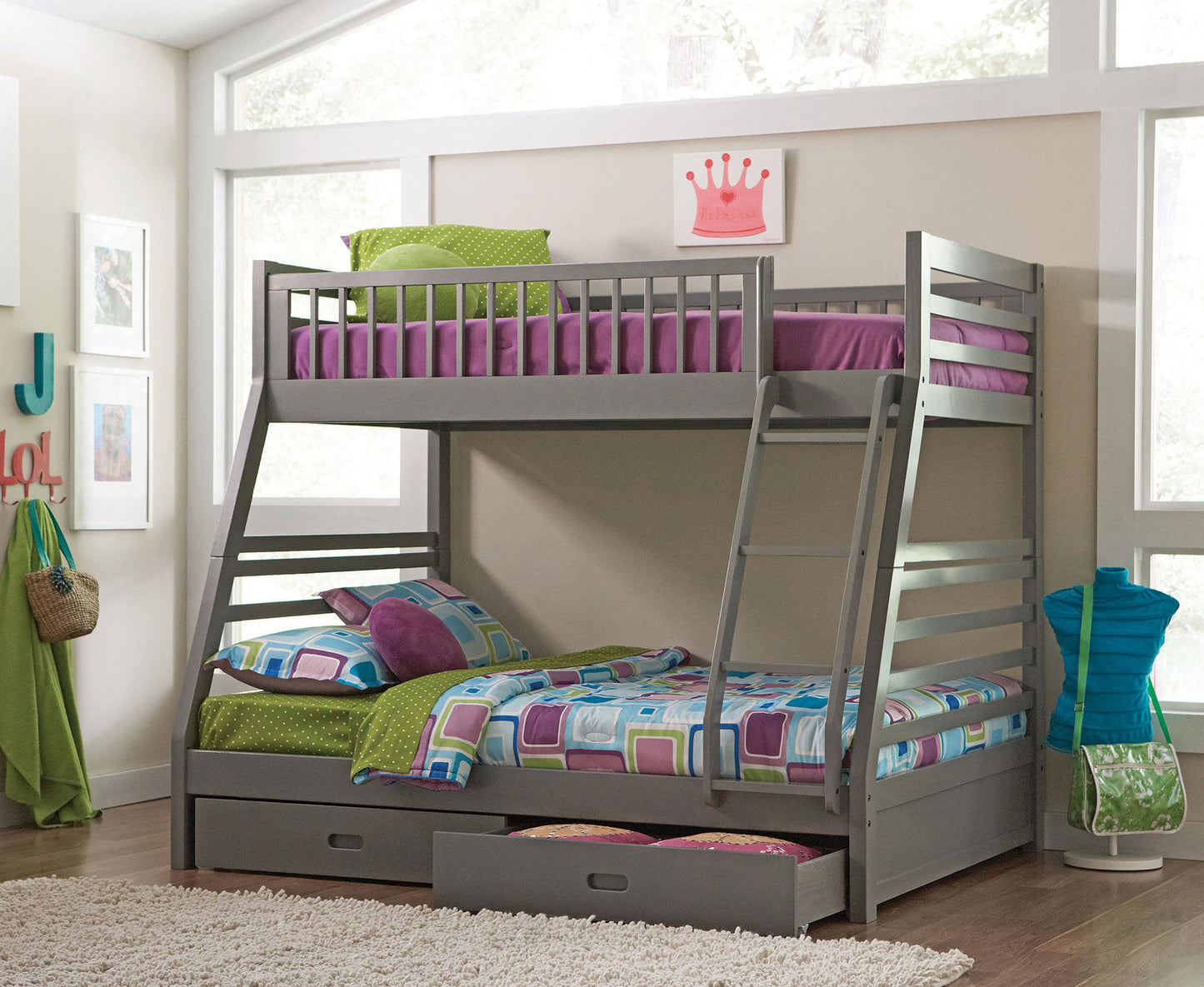 Ashton T/F Bunk Bed - Grey