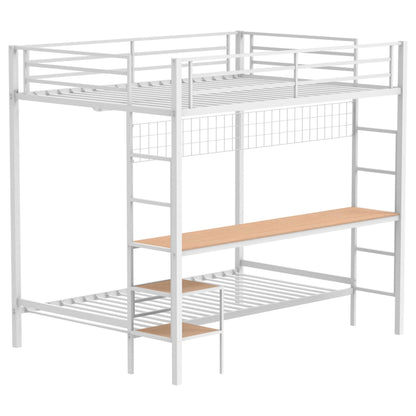 Bettoni F/T Workstation Bunk Bed - Matte White