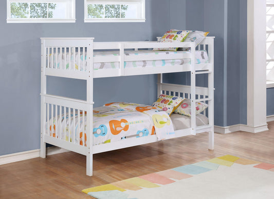 Chapman T/T Bunk Bed in White - Coaster Furniture