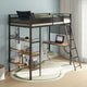 Campus Twin Workstation Loft Bed - Matte Black