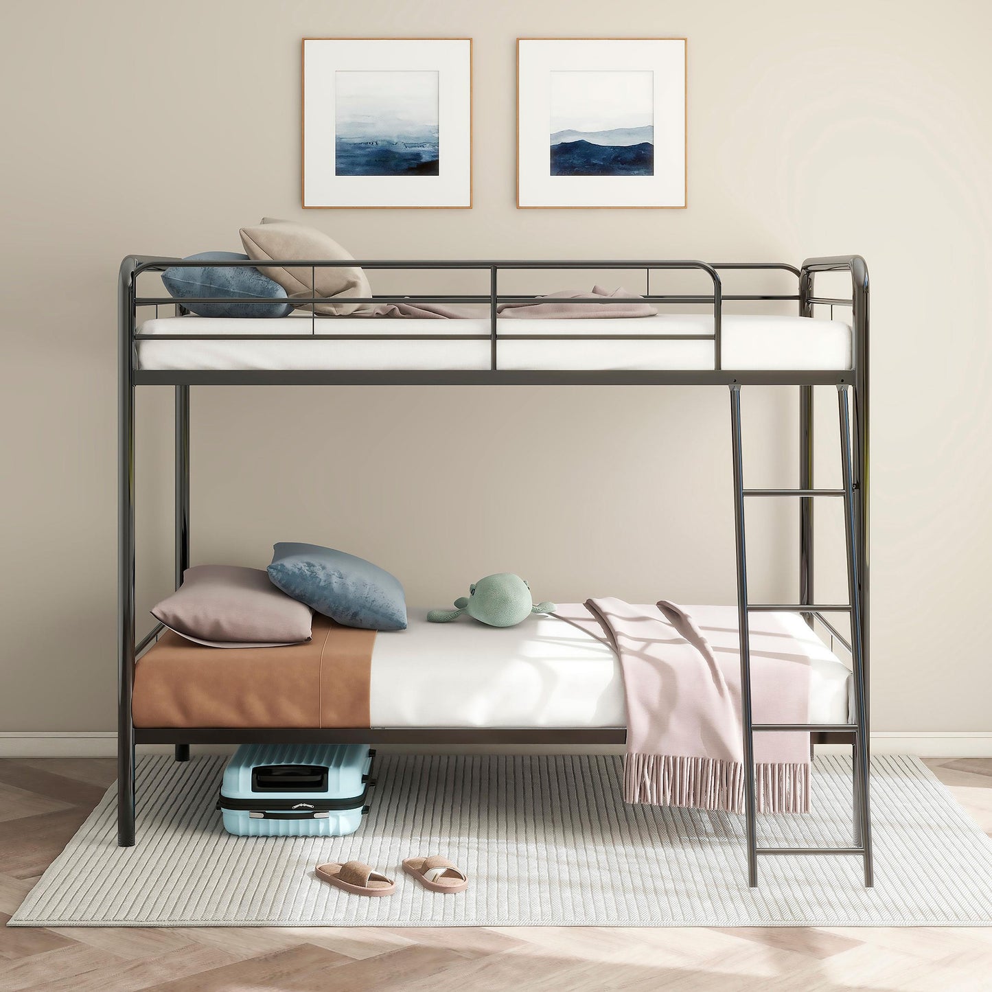 Carson T/T Bunk Bed - Glossy Black