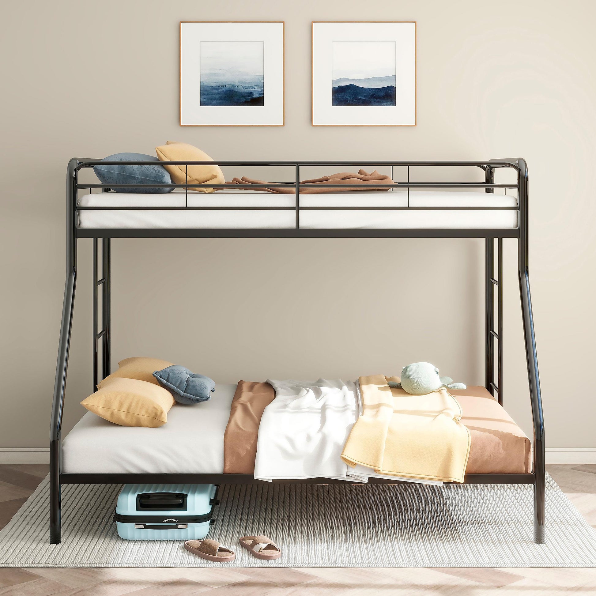 Carson T/F Bunk Bed - Glossy Black