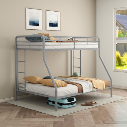 Carson T/F Bunk Bed - Glossy Silver